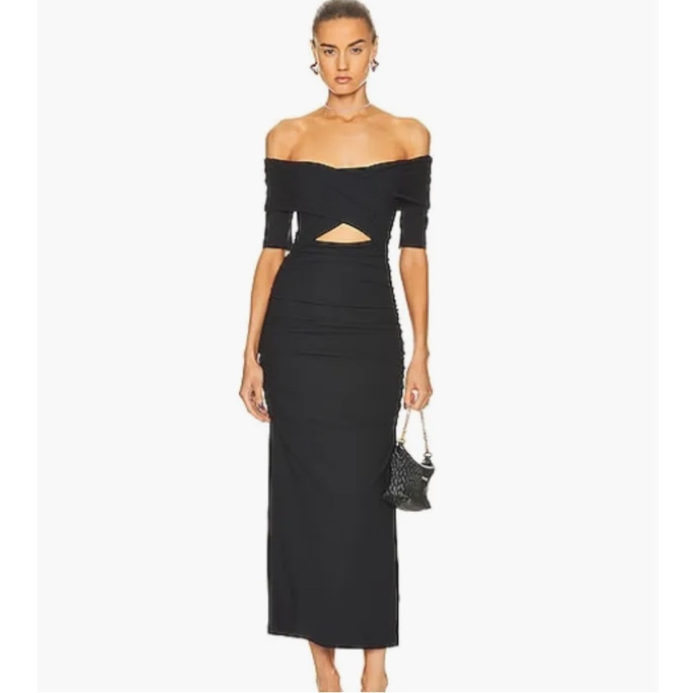 JONATHAN SIMKHAI STANDARD Kimberlyn Off The Shoulder Midi Dress size small